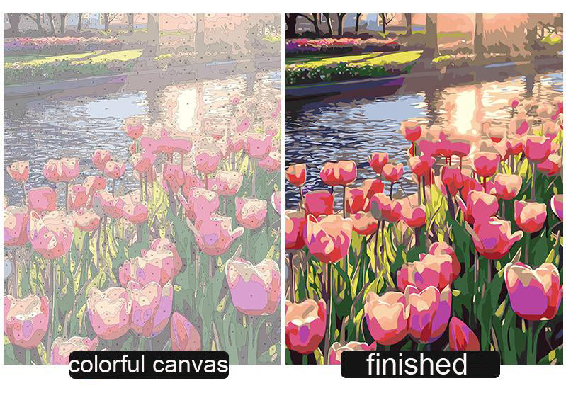 40X50CM DIY Oil Painting By Numbers WITH Frame