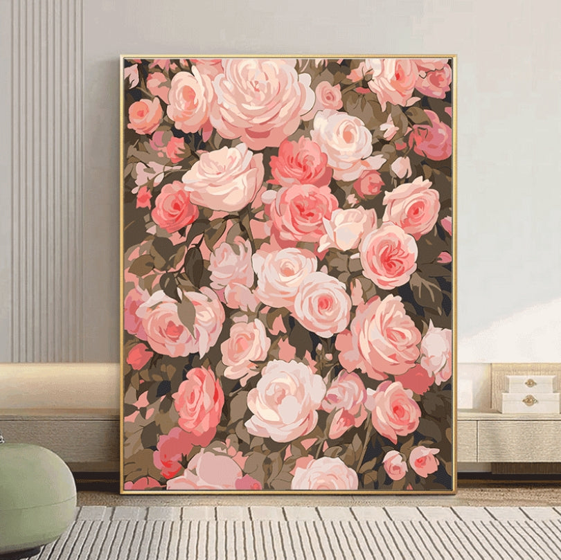 40X50CM Flower DIY Oil Painting By Numbers WITH Frame
