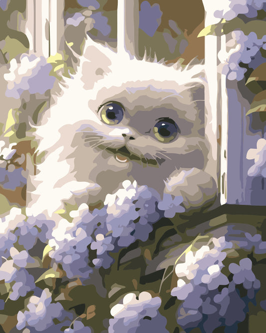 40X50CM New Cat DIY Oil Painting By Numbers