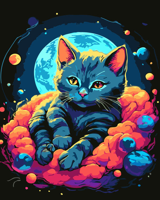 40X50CM New Cat DIY Oil Painting By Numbers