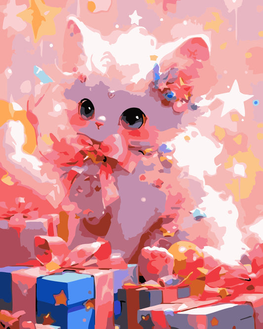 40X50CM New Cat DIY Oil Painting By Numbers