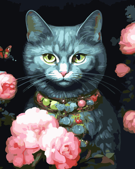 40X50CM New Cat DIY Oil Painting By Numbers