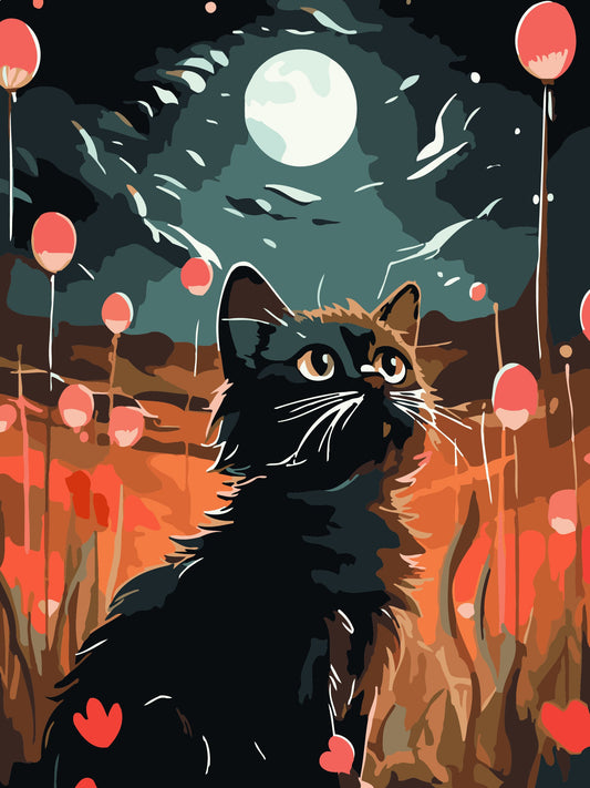 40X50CM New Cat DIY Oil Painting By Numbers