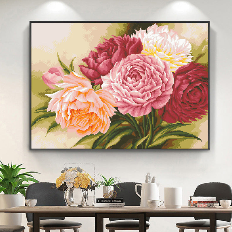 70X57CM 3 strands 11CT Stamped Cross Stitch Full Range of Embroidery Starter Kit for Beginners Pre-Printed Pattern