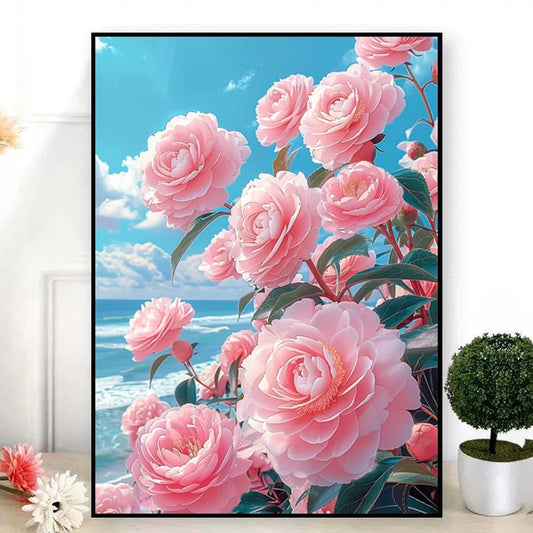 61X82CM Flower DIY Cross Stitch Kits Full Range of Embroidery 11CT 3 Strands NO Frame