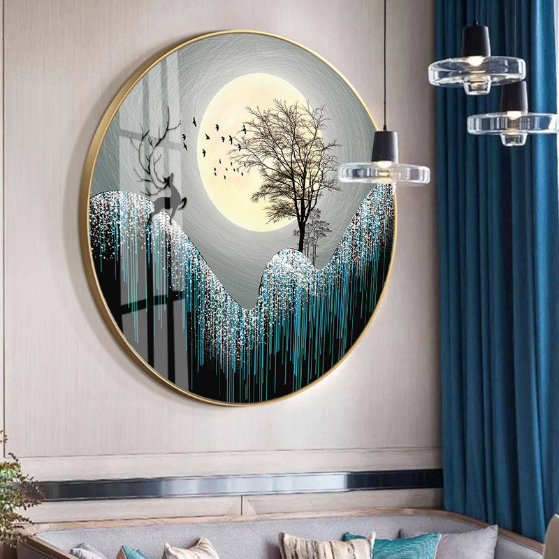 50X50CM Deer&Moon 5D Full Diamond Painting DIY Pictures