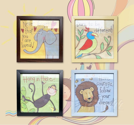 34X34CM Tiger with frame 5D Kids Diamond Painting