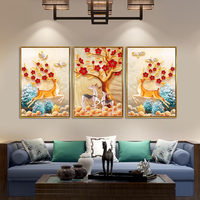 120x60cm Lucky Gold deer (Special AB beads) 5d diy diamond painting full drill NO FRAME