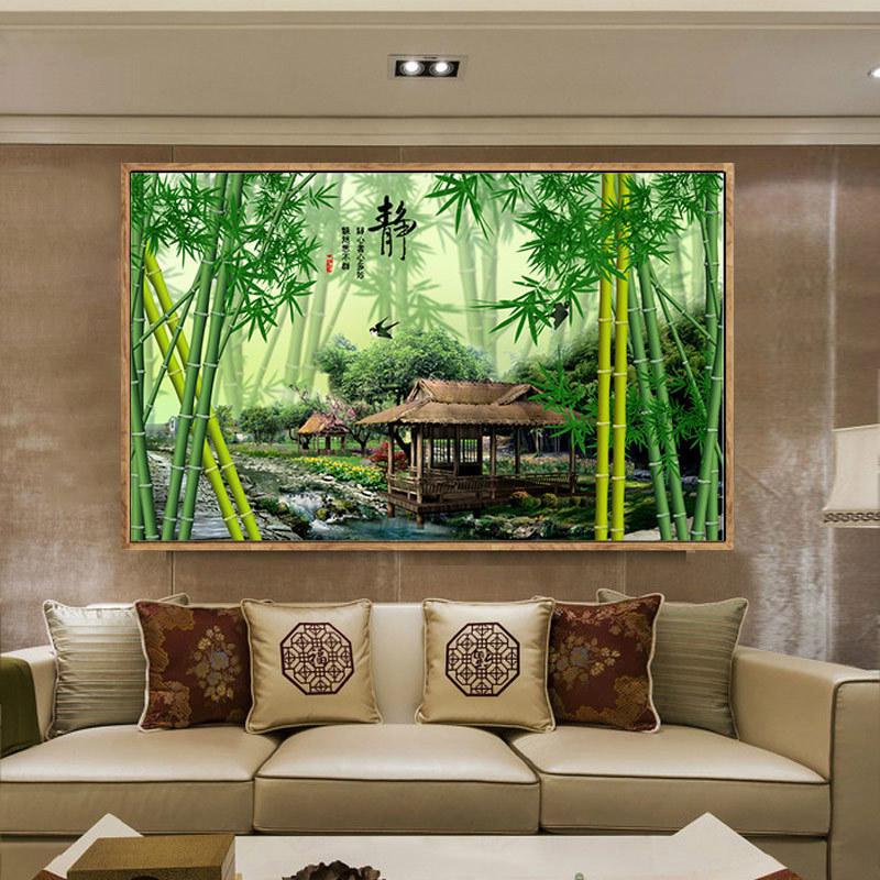 120x50CM-Bamboo- DIY 5D full Diamond Painting NO FRAME A6937