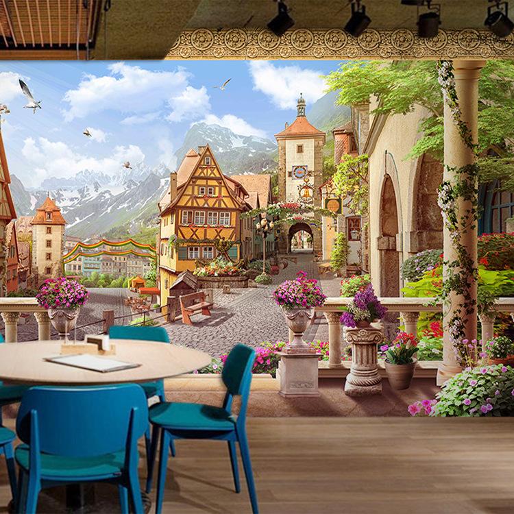 100x50CM-European landscape- DIY 5D full Diamond Painting A6413