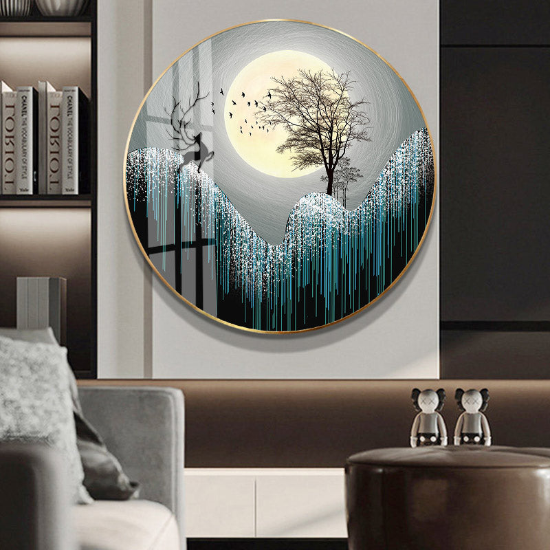 50X50CM Deer&Moon 5D Full Diamond Painting DIY Pictures