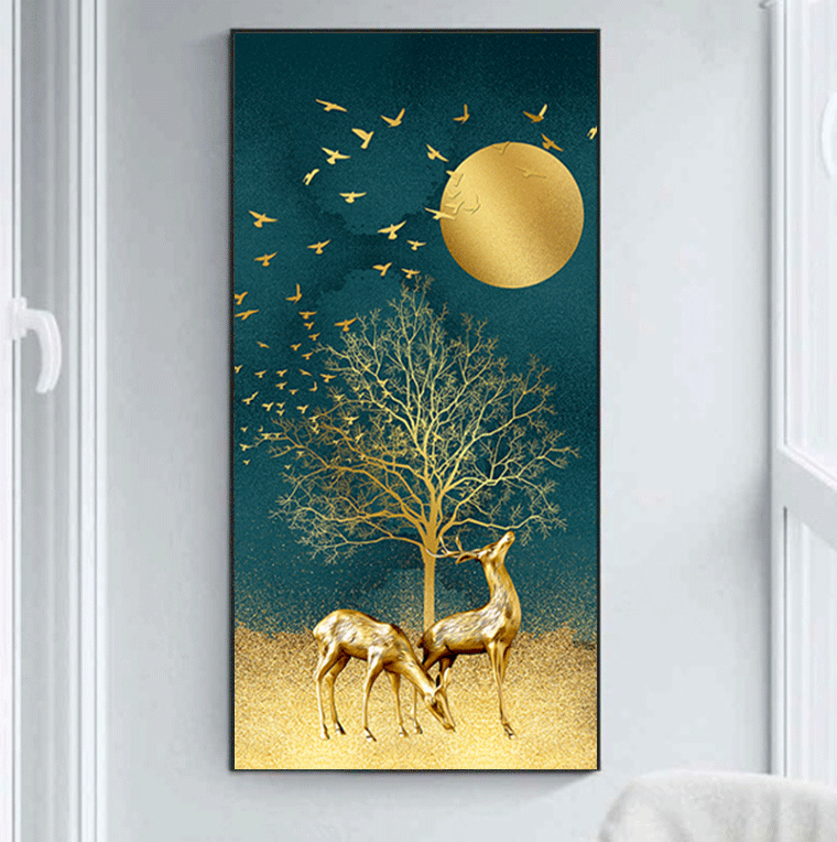 60x110CM Moon Deer 5D Full Diamond Painting NO Frame