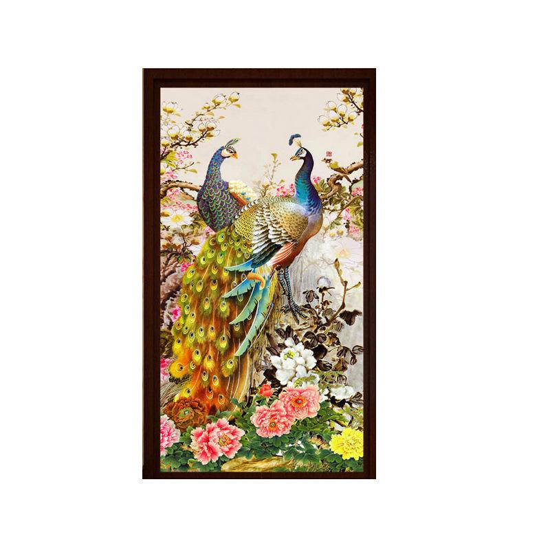 55x90CM-Peacock- DIY 5D full Diamond Painting A9563