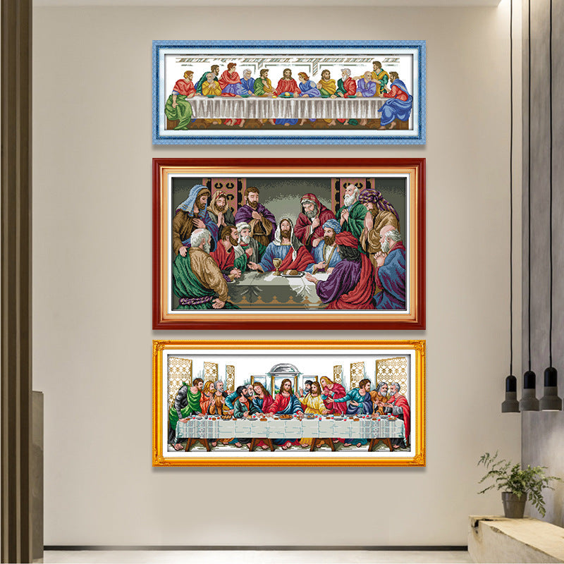 Last Supper Cross Stitch Kits 11CT Stamped Full Range of Embroidery Starter Kit for Beginners Pre-Printed Pattern