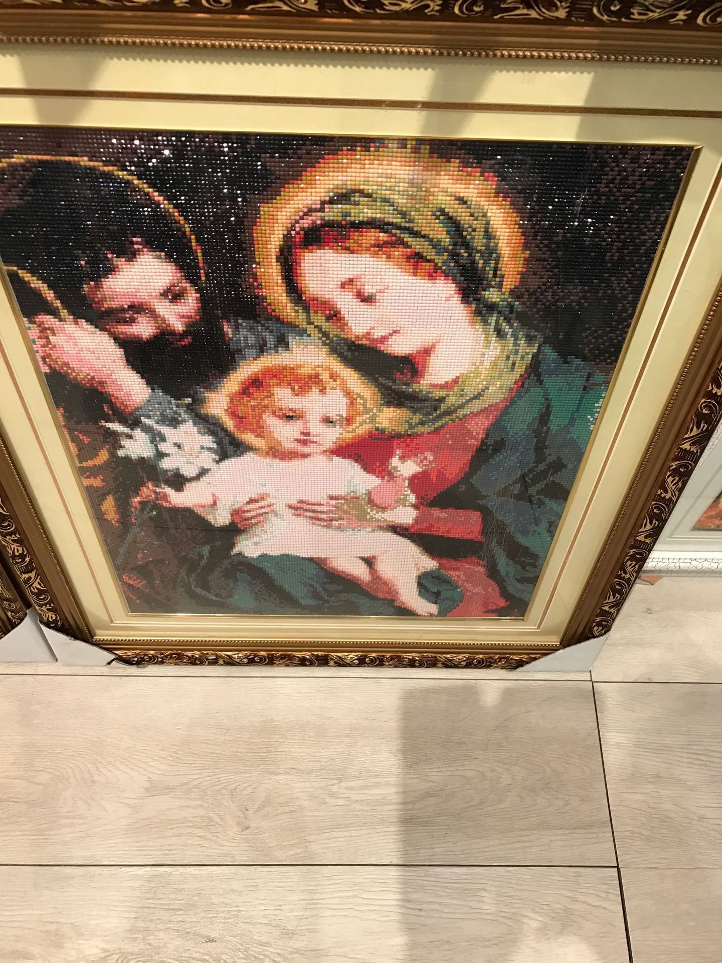73x58CM Holly Mary Jesus family 5D Full Diamond Painting DIY Pictures