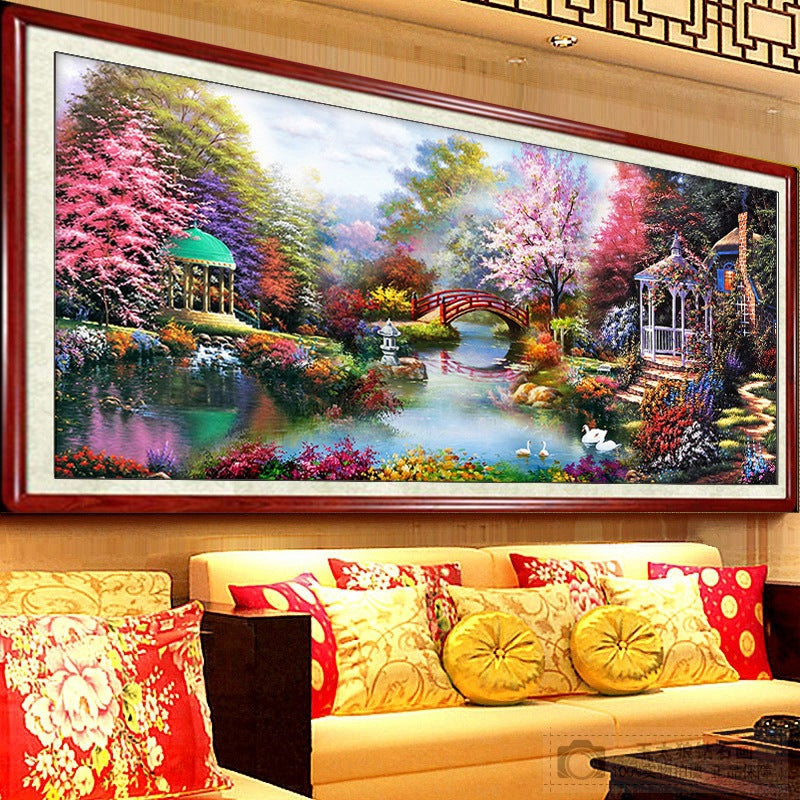 120x50cm Garden 5d diy diamond painting full drill NO FRAME A9884