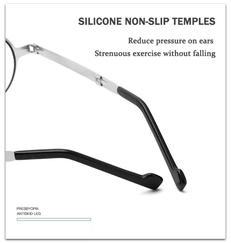 Ultra Light Titanium Material Screwless Foldable Reading Glasses