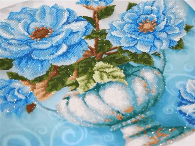 135*50cm(40*50*2+55*50)Blue Fairy-Full Drilled Diamond Painting-No Frame