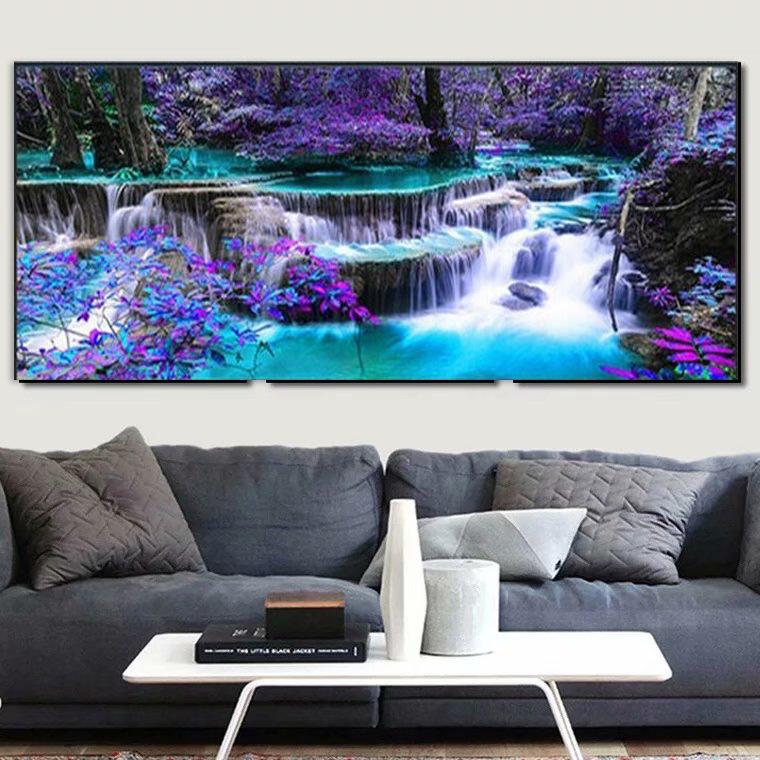 120x50CM waterfall 5D Full Diamond no frame