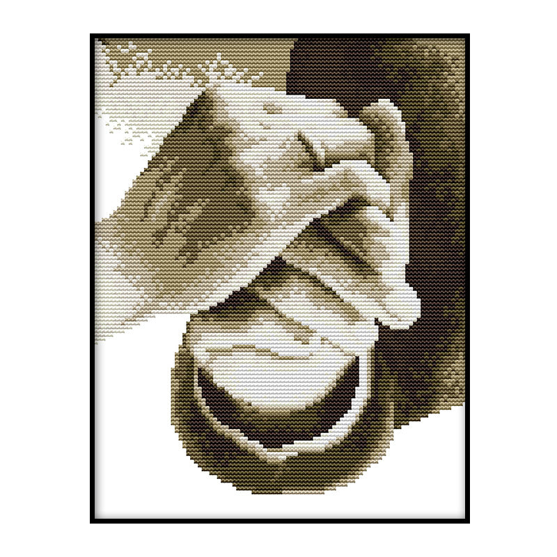 LOVE in Hand 36×42 cm Cross Stitch Kits 11CT Stamped Full Range of Embroidery Starter Kit for Beginners Pre-Printed Pattern