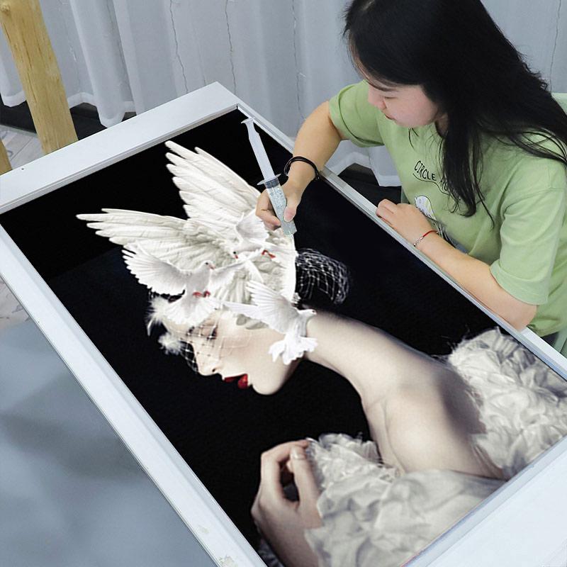 45x65CM-Lady- DIY 5D full Diamond Painting
