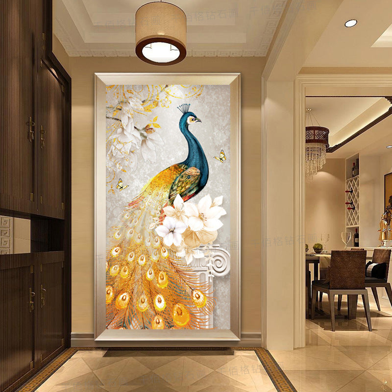 60x110CM - Peacock DIY 5D full Diamond Painting no frame
