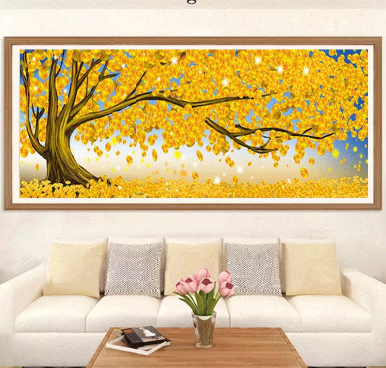 50x120CM - Moneytree DIY 5D full Diamond Painting no frame