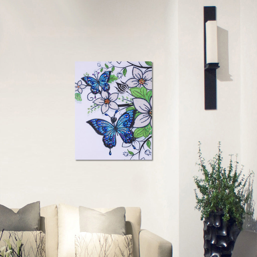 30X40cm BUTTERFLY 5D Diamond Painting( Special beads) NOT FULL DRLLIED NO FRAME