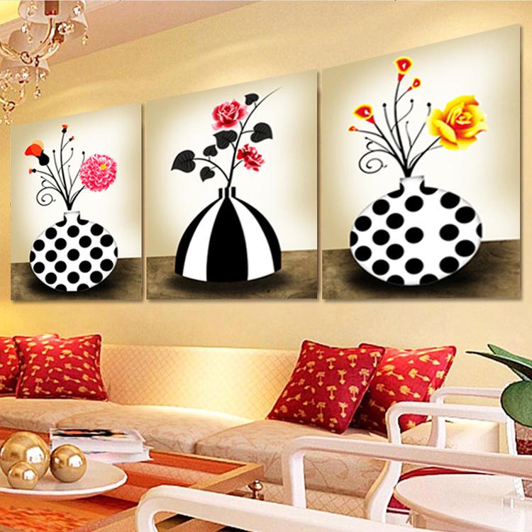 120x60cm black and white vase 5d diy diamond painting full drill NO FRAME