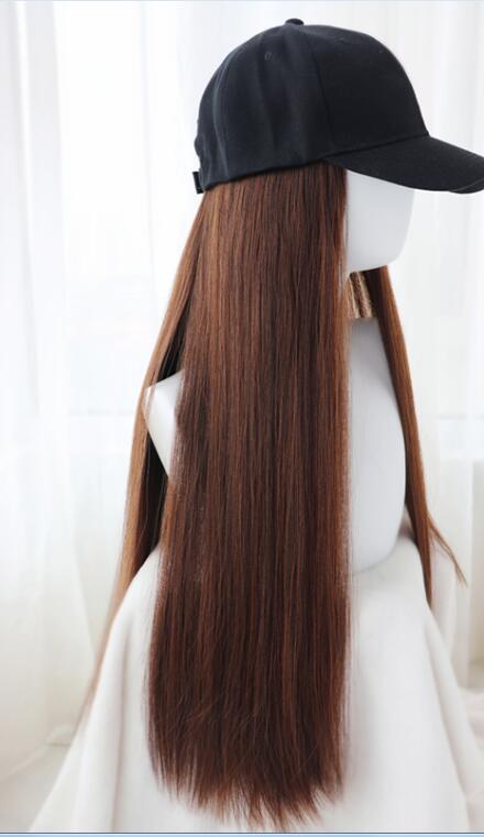 Long Synthetic Baseball Cap Straight
