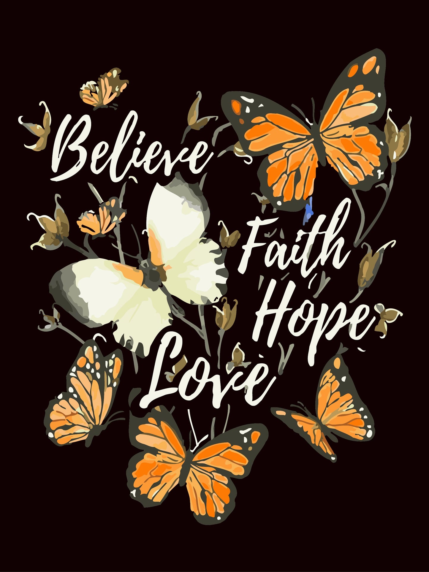 50x70CM - Butterfly DIY 5D full Diamond Painting no frame