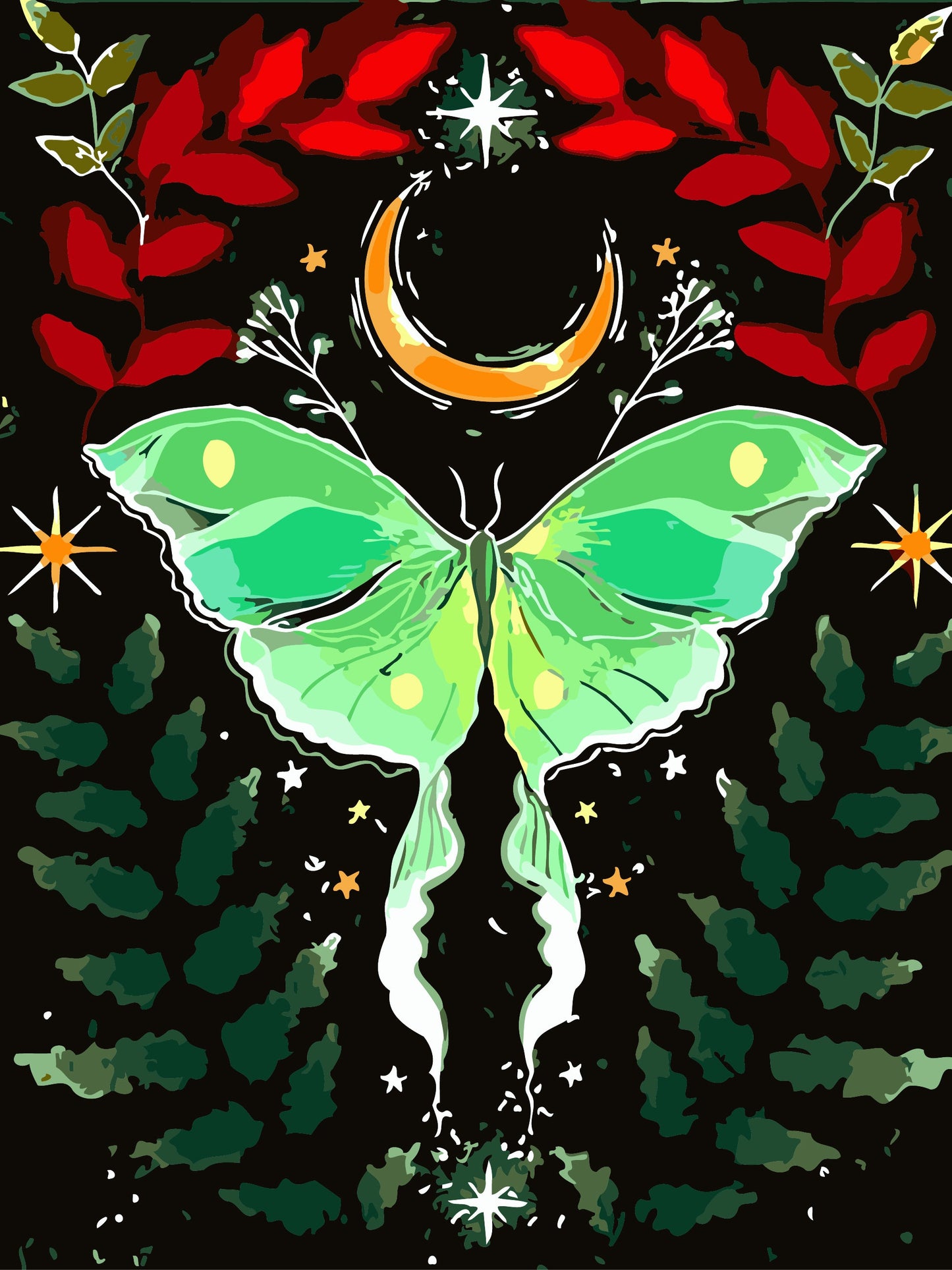 50x70CM - Butterfly DIY 5D full Diamond Painting no frame
