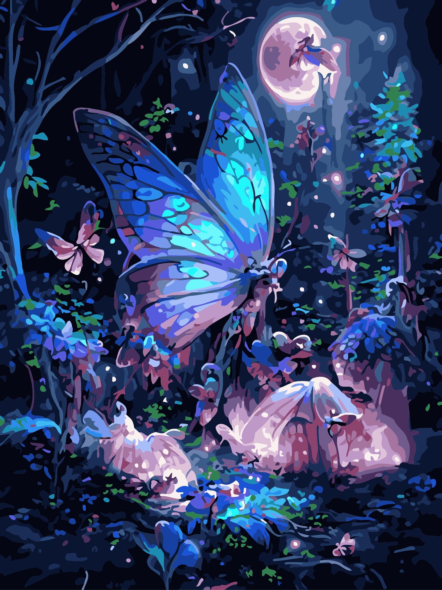 50x70CM - Butterfly DIY 5D full Diamond Painting no frame