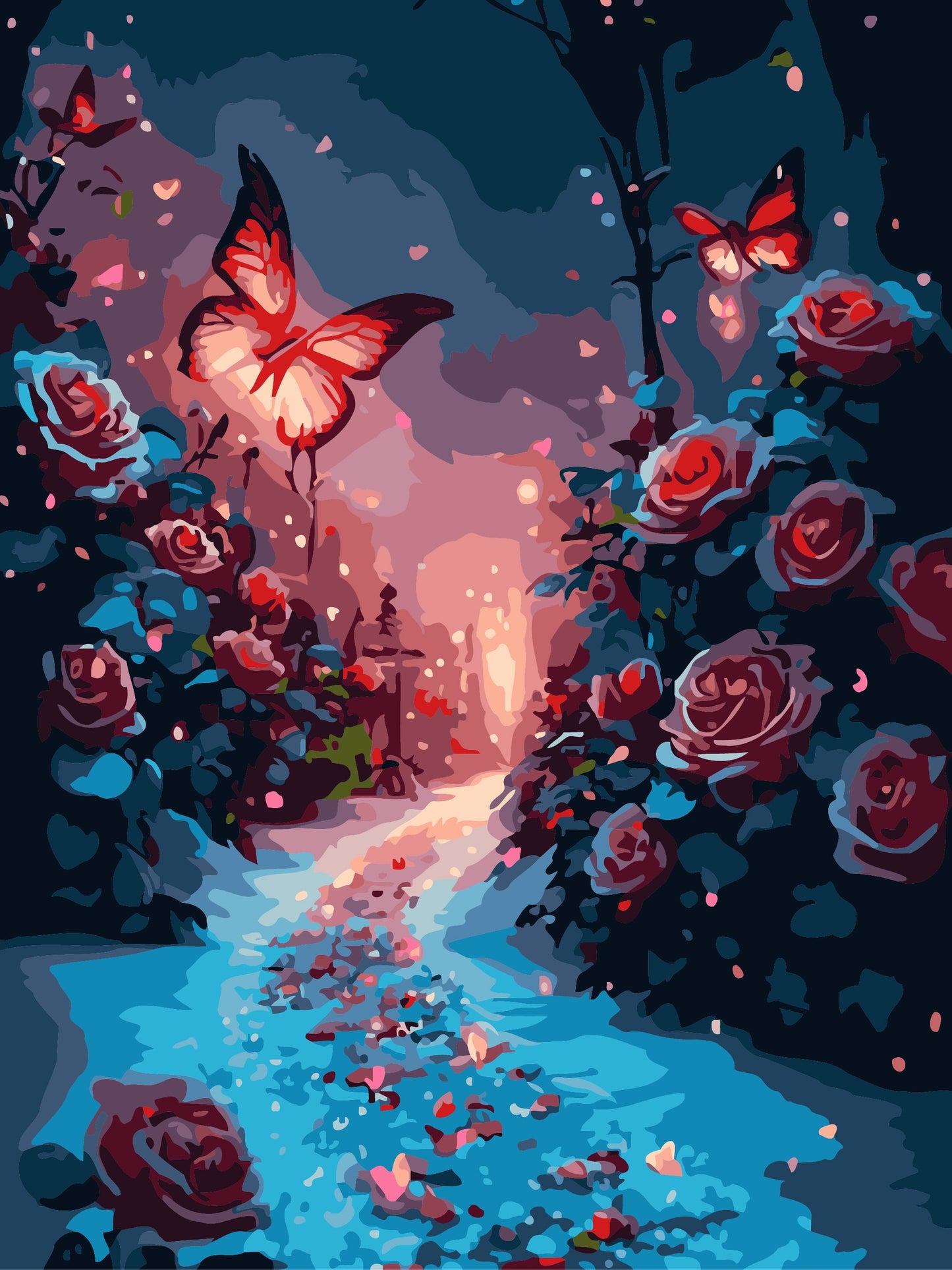 50x70CM - Butterfly DIY 5D full Diamond Painting no frame