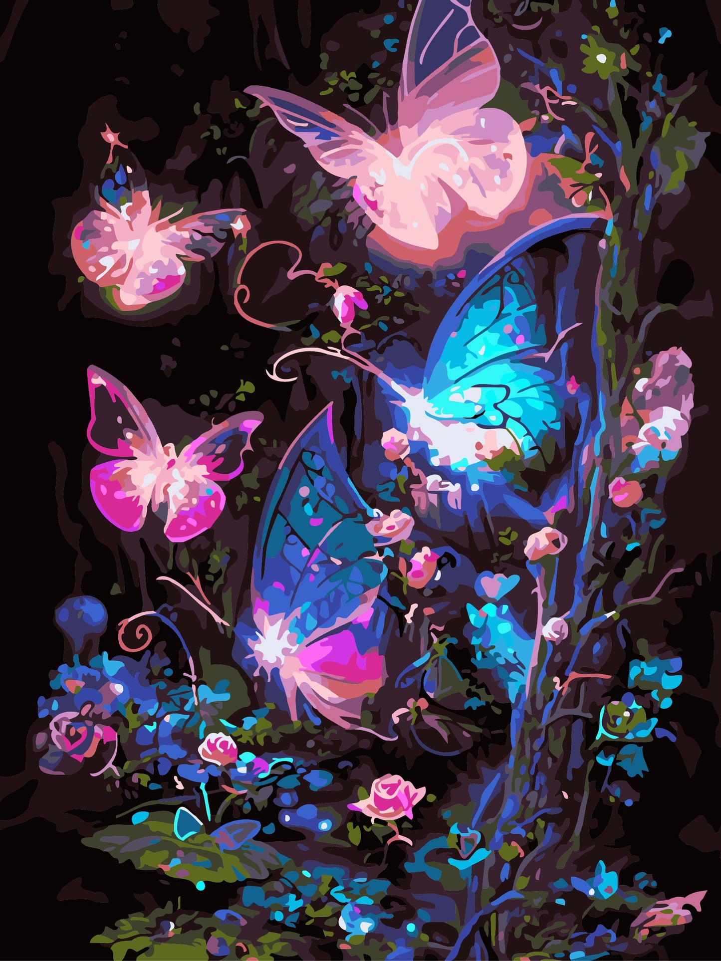 50x70CM - Butterfly DIY 5D full Diamond Painting no frame