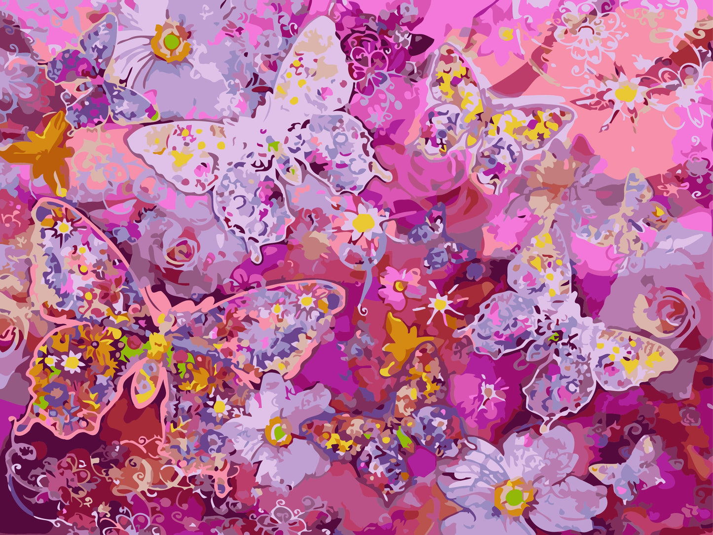 50x70CM - Butterfly DIY 5D full Diamond Painting no frame