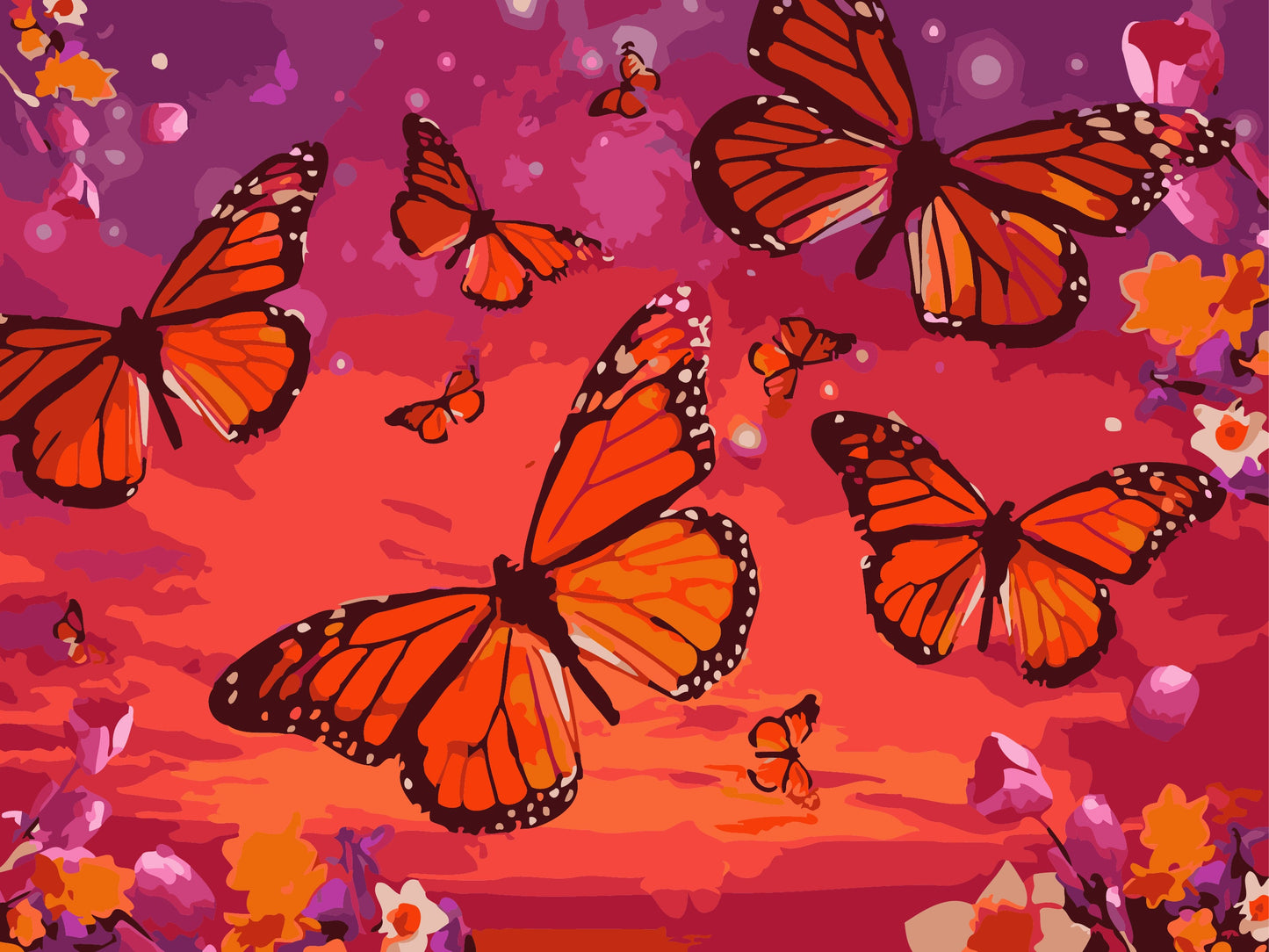 50x70CM - Butterfly DIY 5D full Diamond Painting no frame