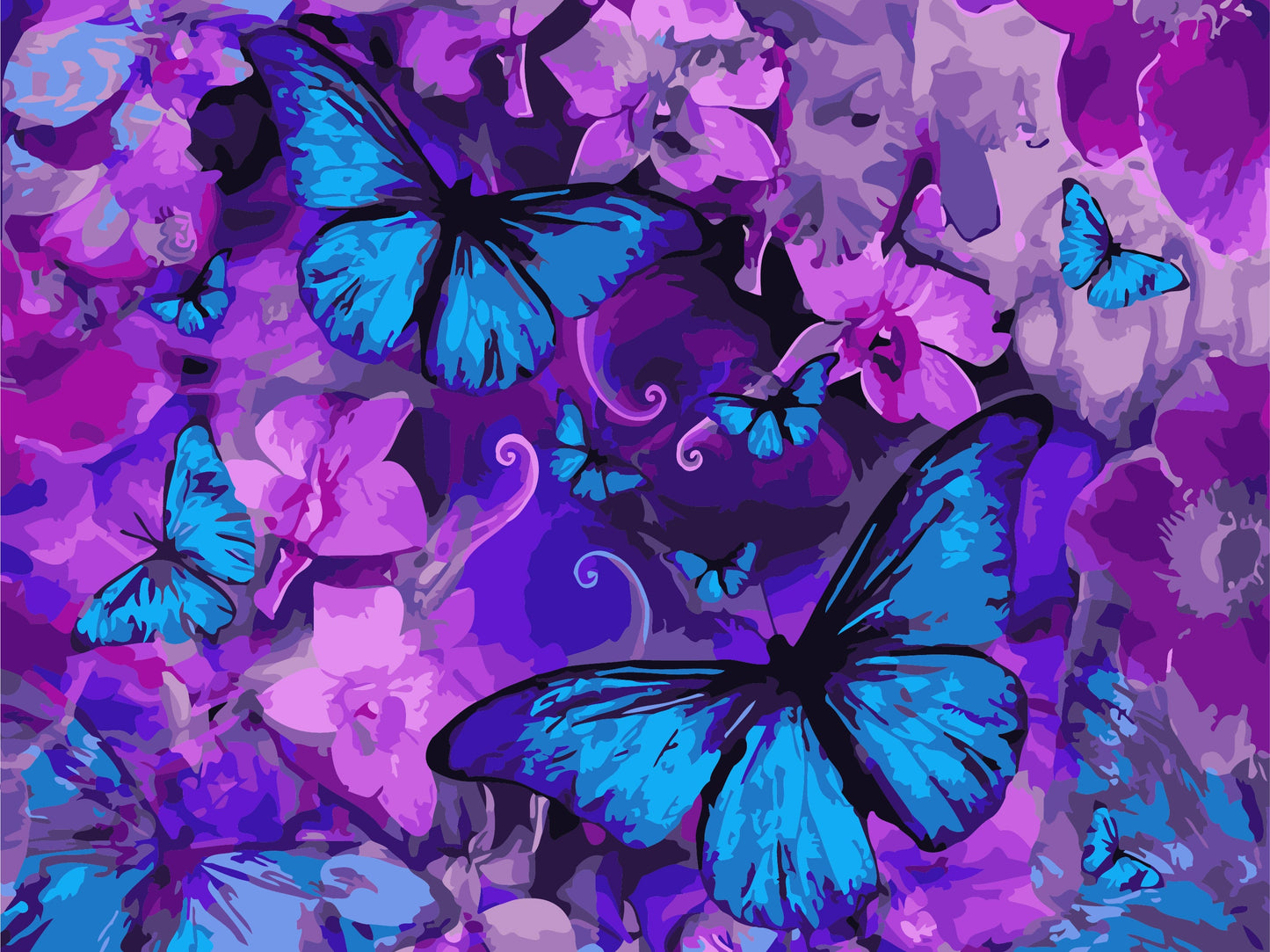 50x70CM - Butterfly DIY 5D full Diamond Painting no frame