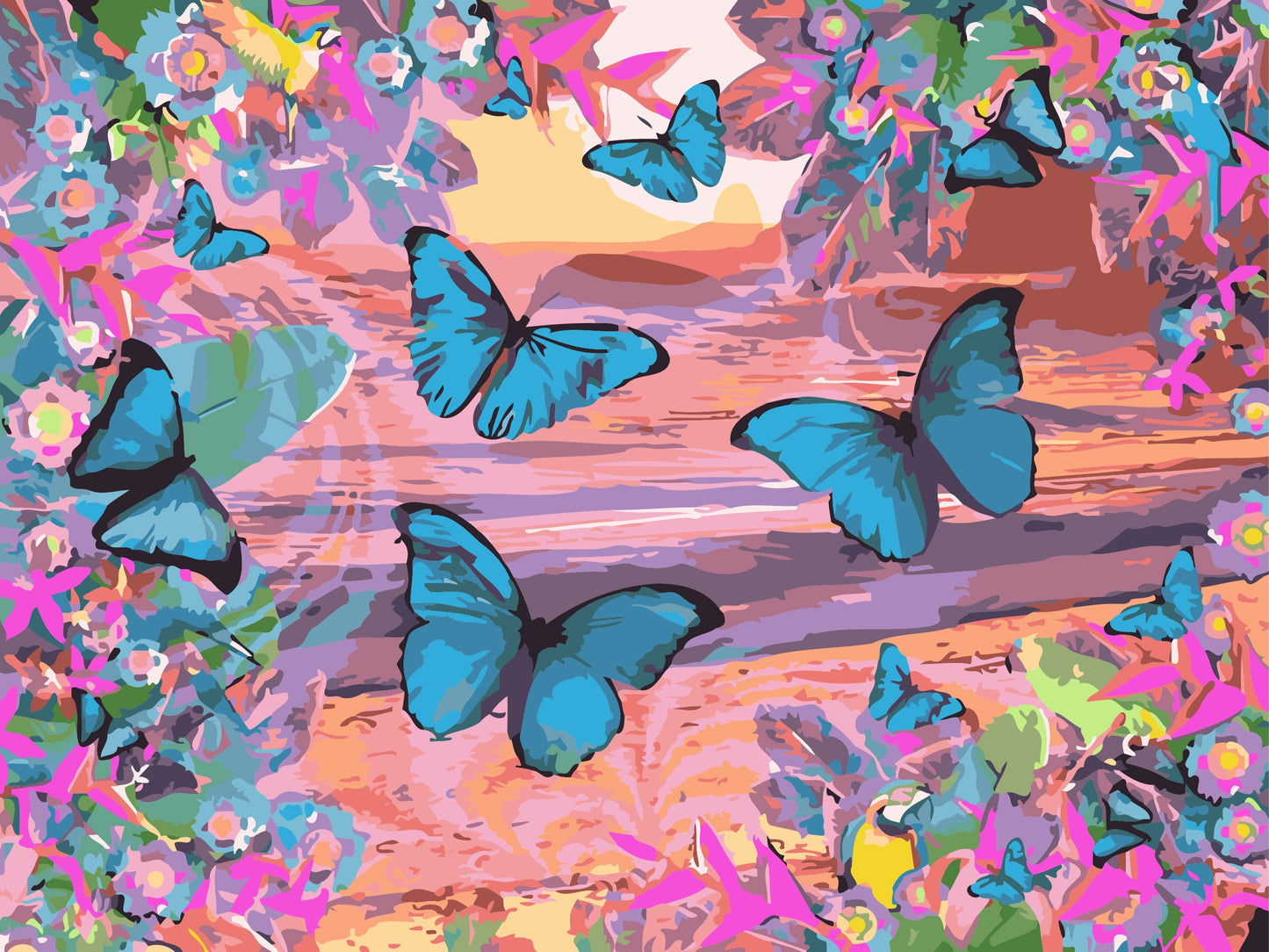 50x70CM - Butterfly DIY 5D full Diamond Painting no frame