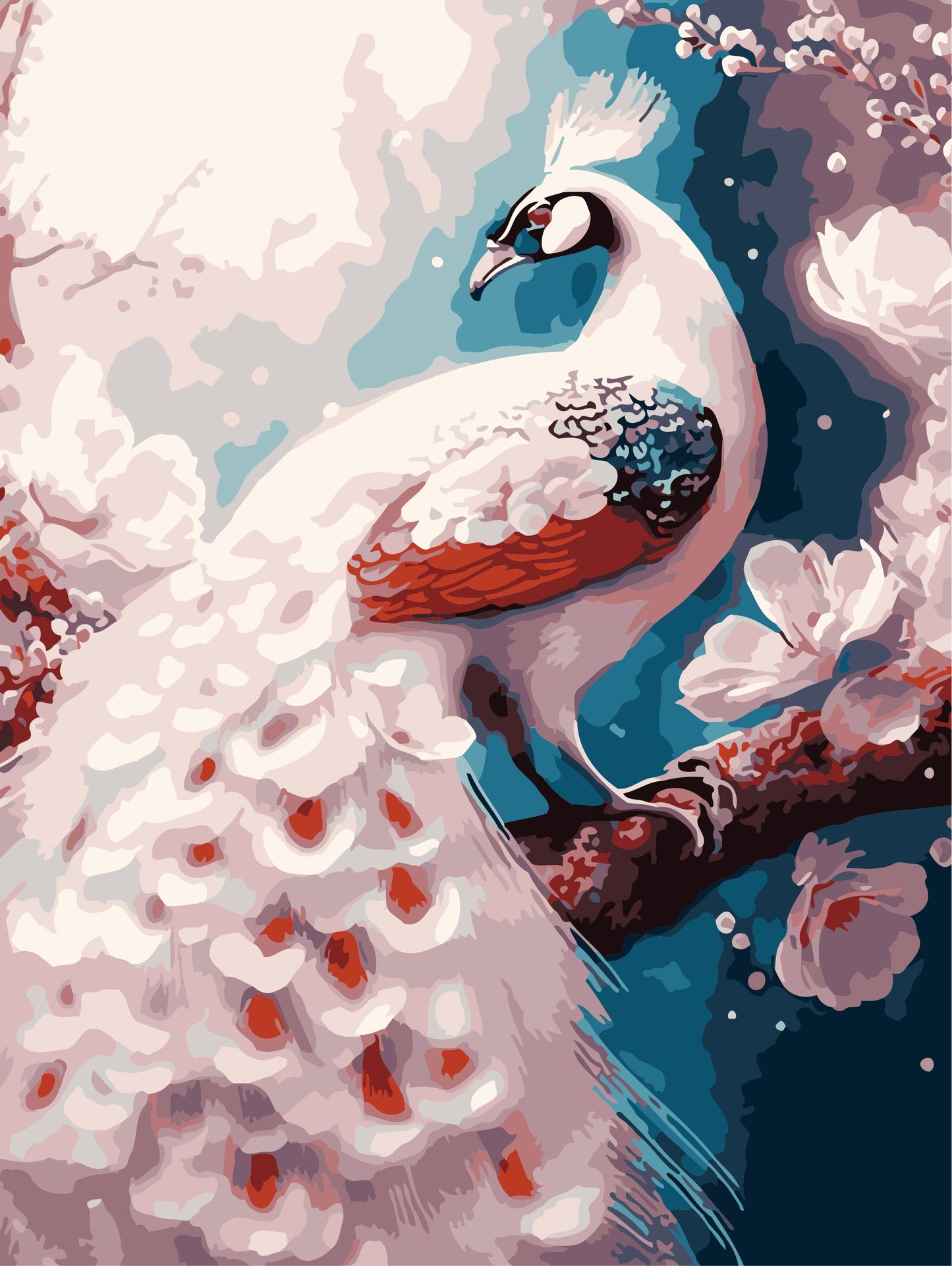50x70CM - Peacock DIY 5D full Diamond Painting no frame