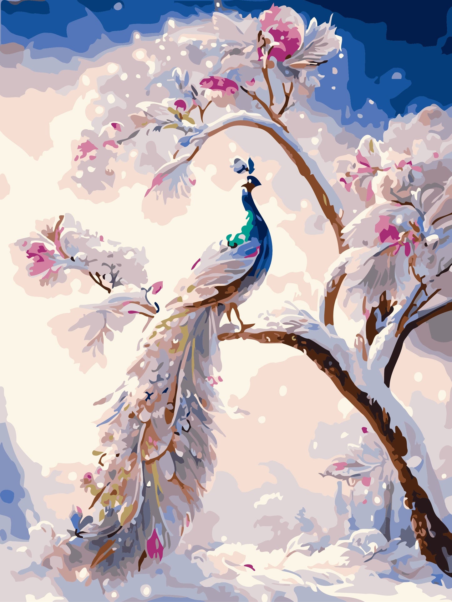 50x70CM - Peacock DIY 5D full Diamond Painting no frame