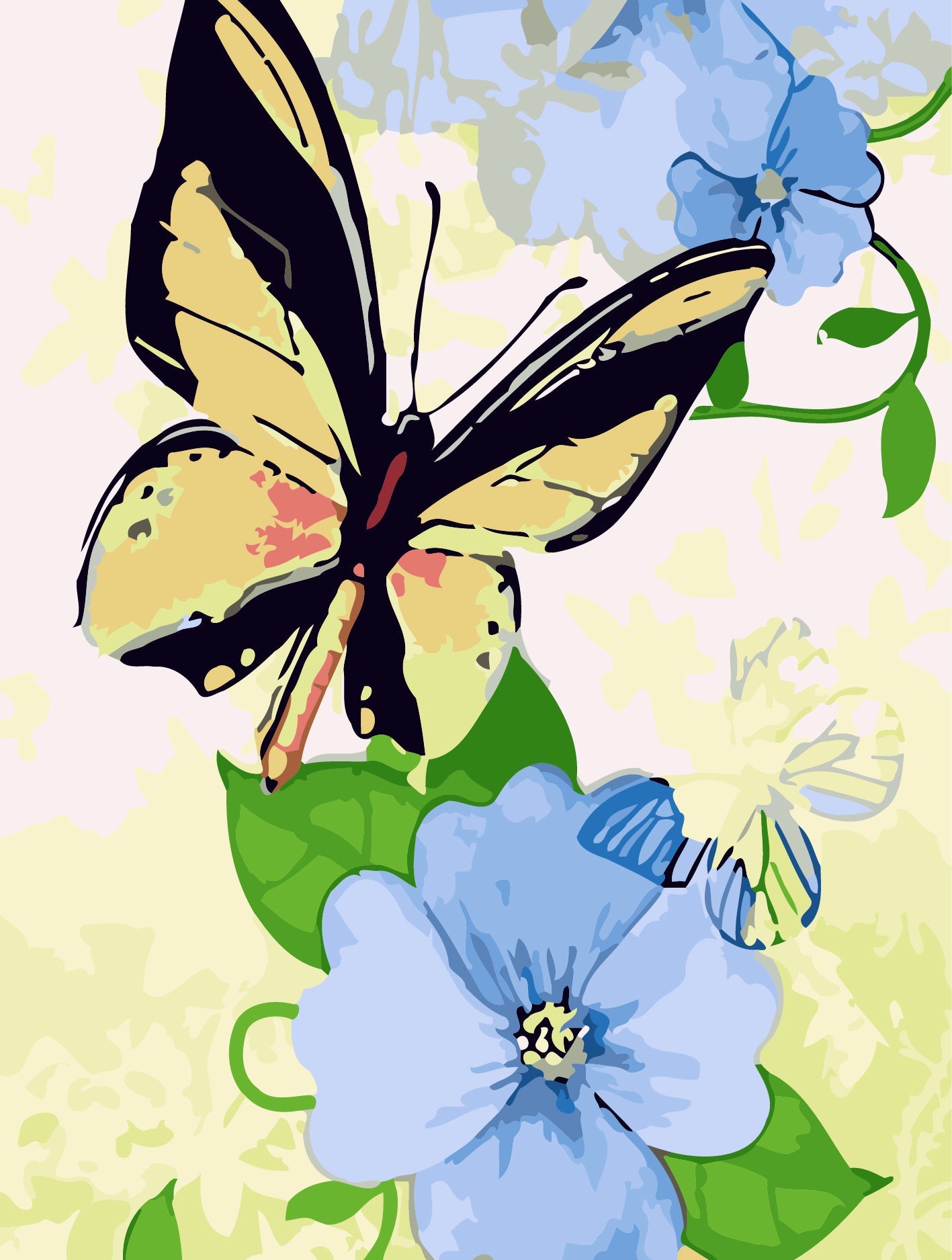 50x70CM - Butterfly DIY 5D full Diamond Painting no frame