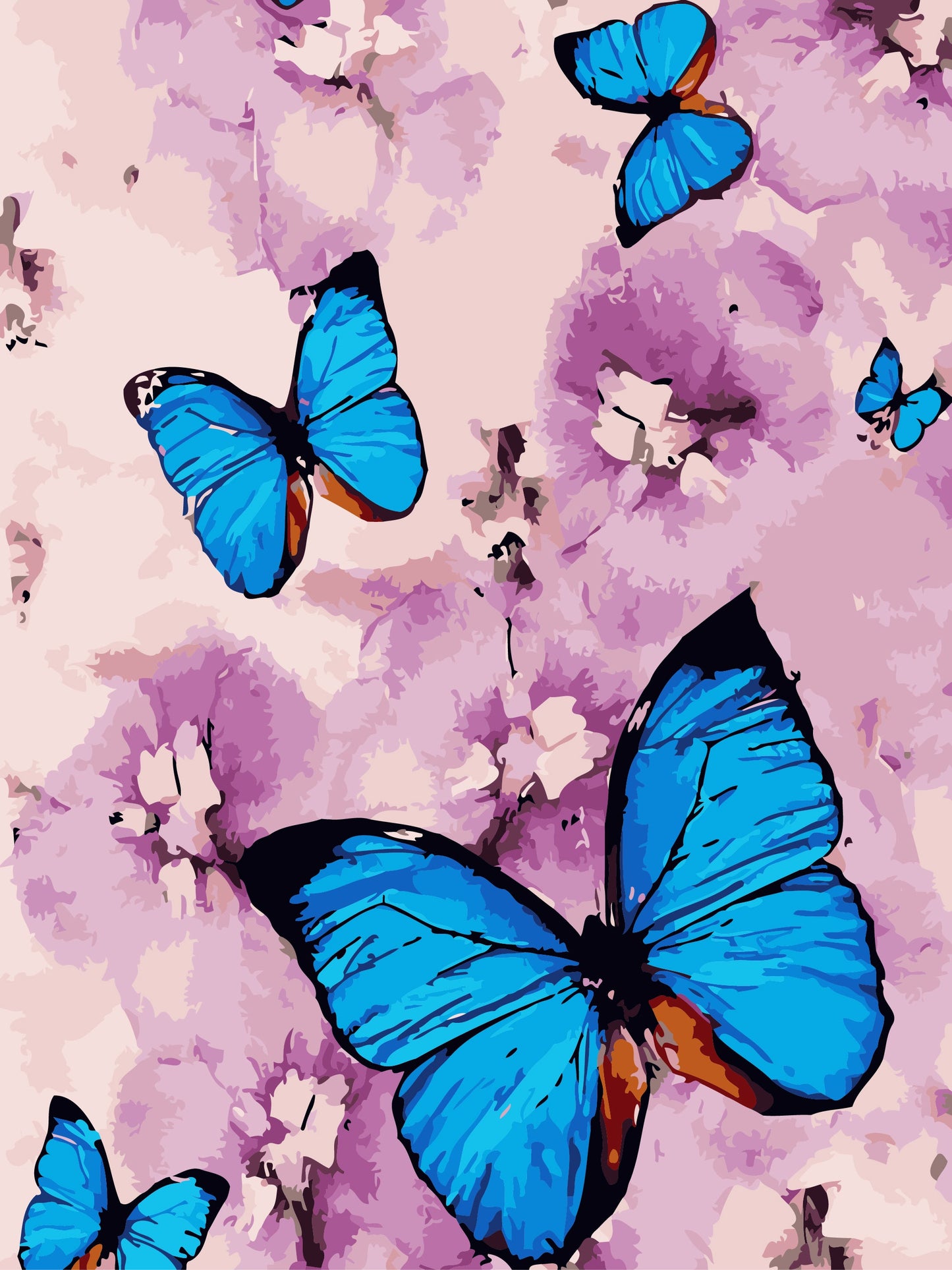 50x70CM - Butterfly DIY 5D full Diamond Painting no frame