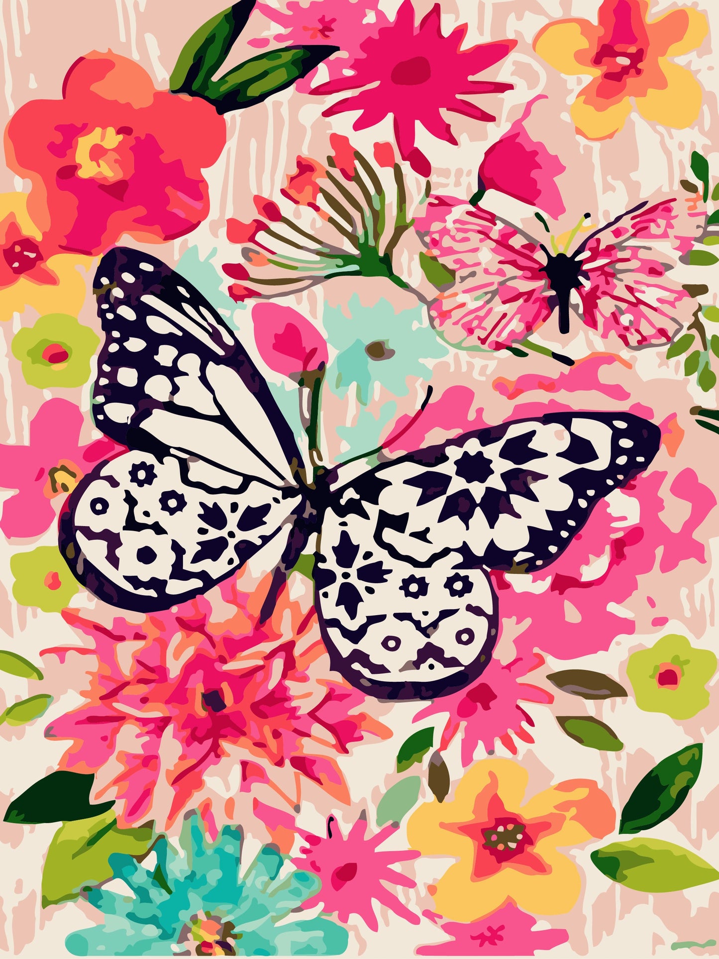 50x70CM - Butterfly DIY 5D full Diamond Painting no frame
