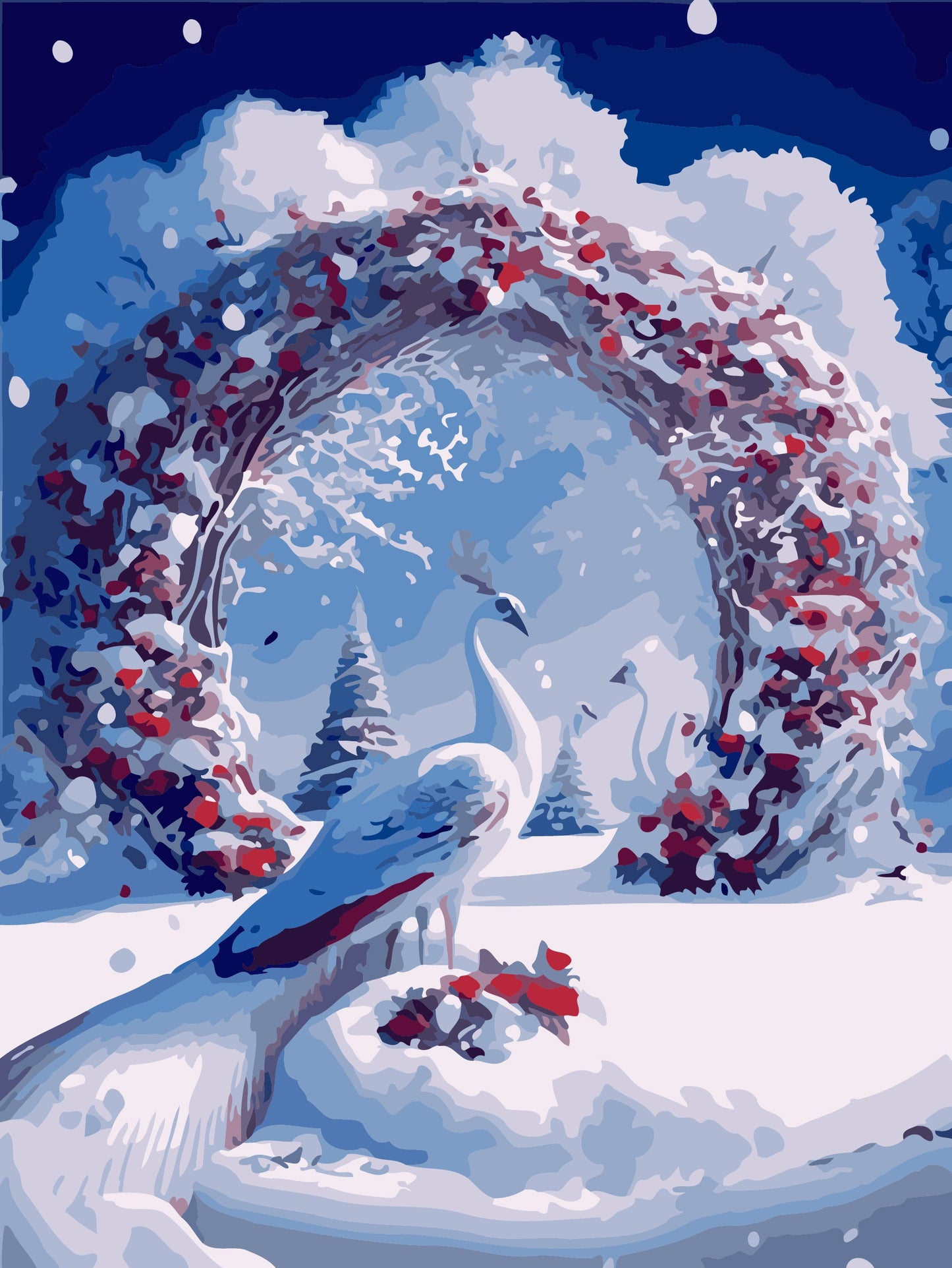 50x70CM - Peacock DIY 5D full Diamond Painting no frame