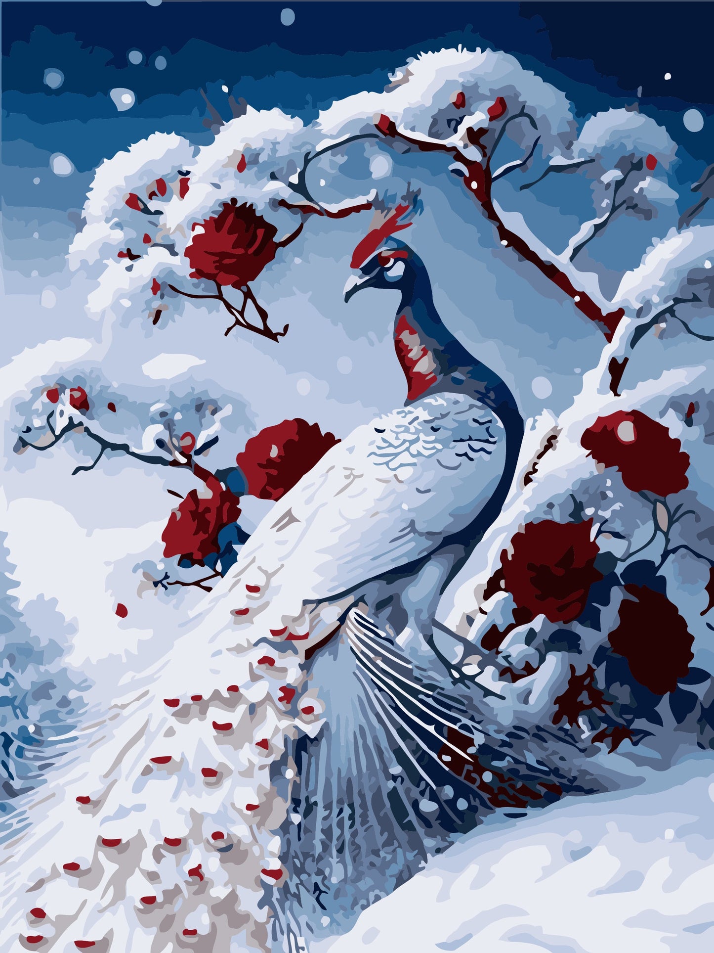 50x70CM - Peacock DIY 5D full Diamond Painting no frame