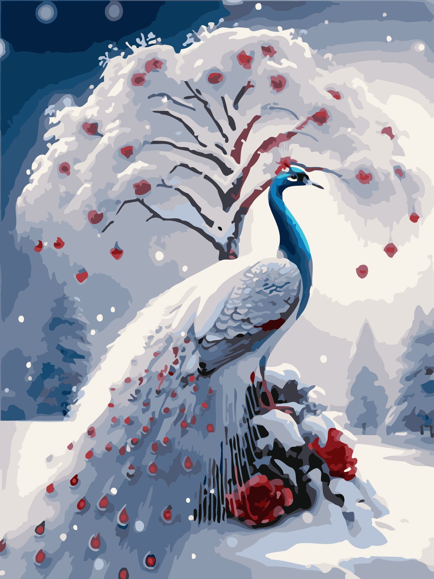 50x70CM - Peacock DIY 5D full Diamond Painting no frame