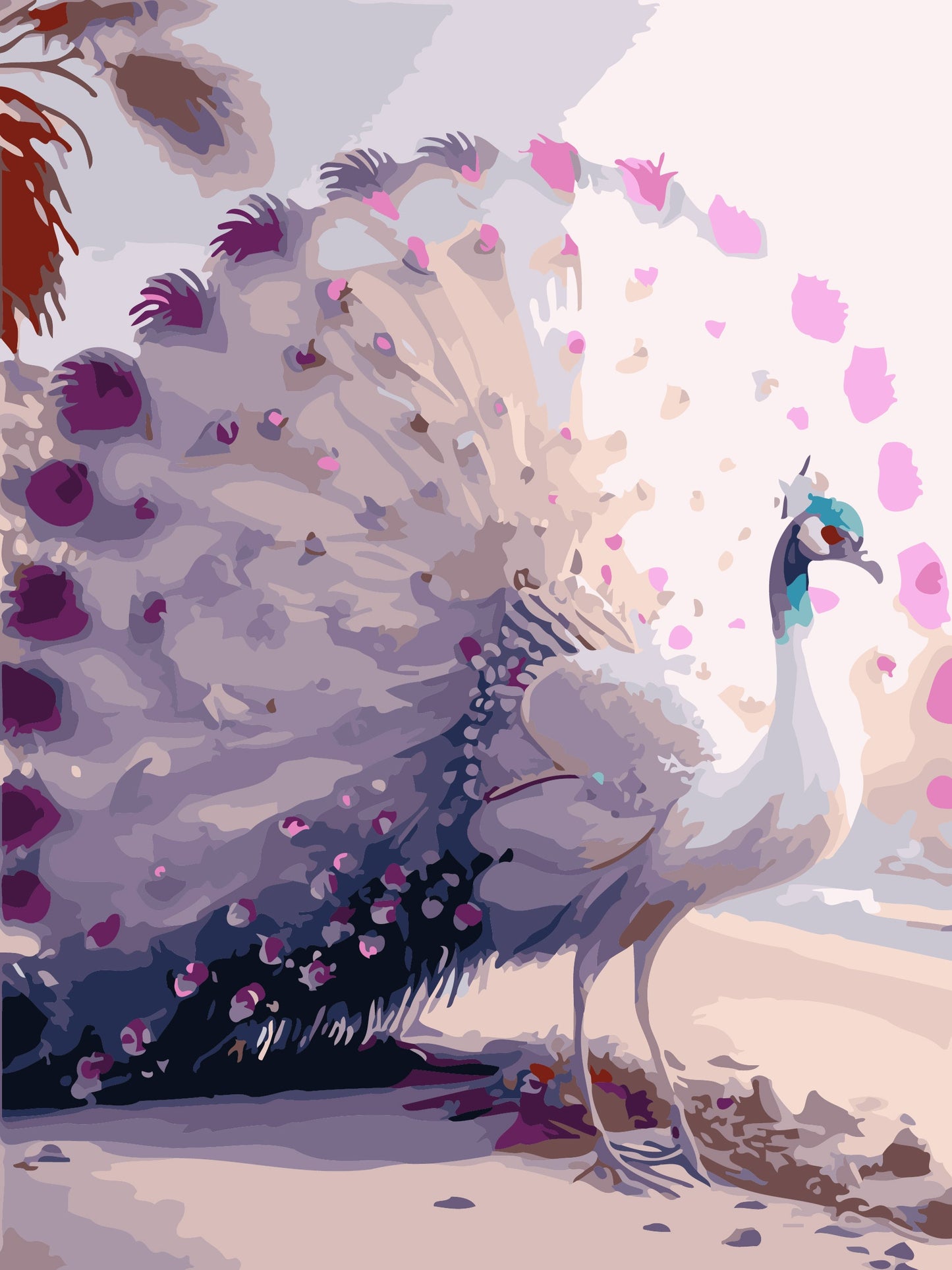 50x70CM - Peacock DIY 5D full Diamond Painting no frame