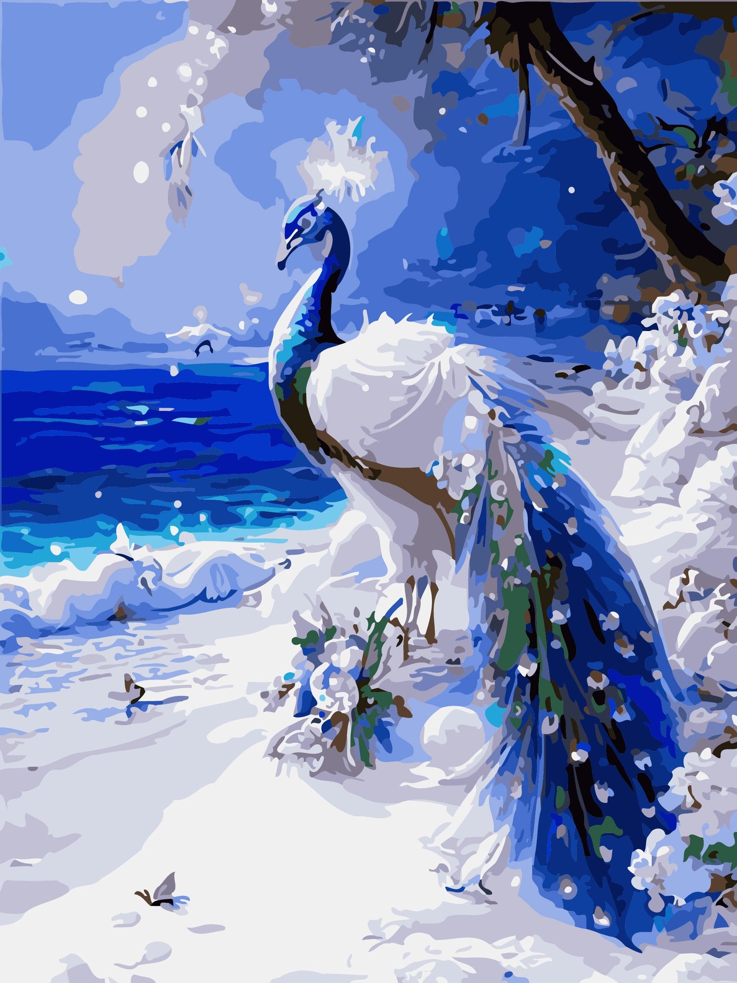 50x70CM - Peacock DIY 5D full Diamond Painting no frame