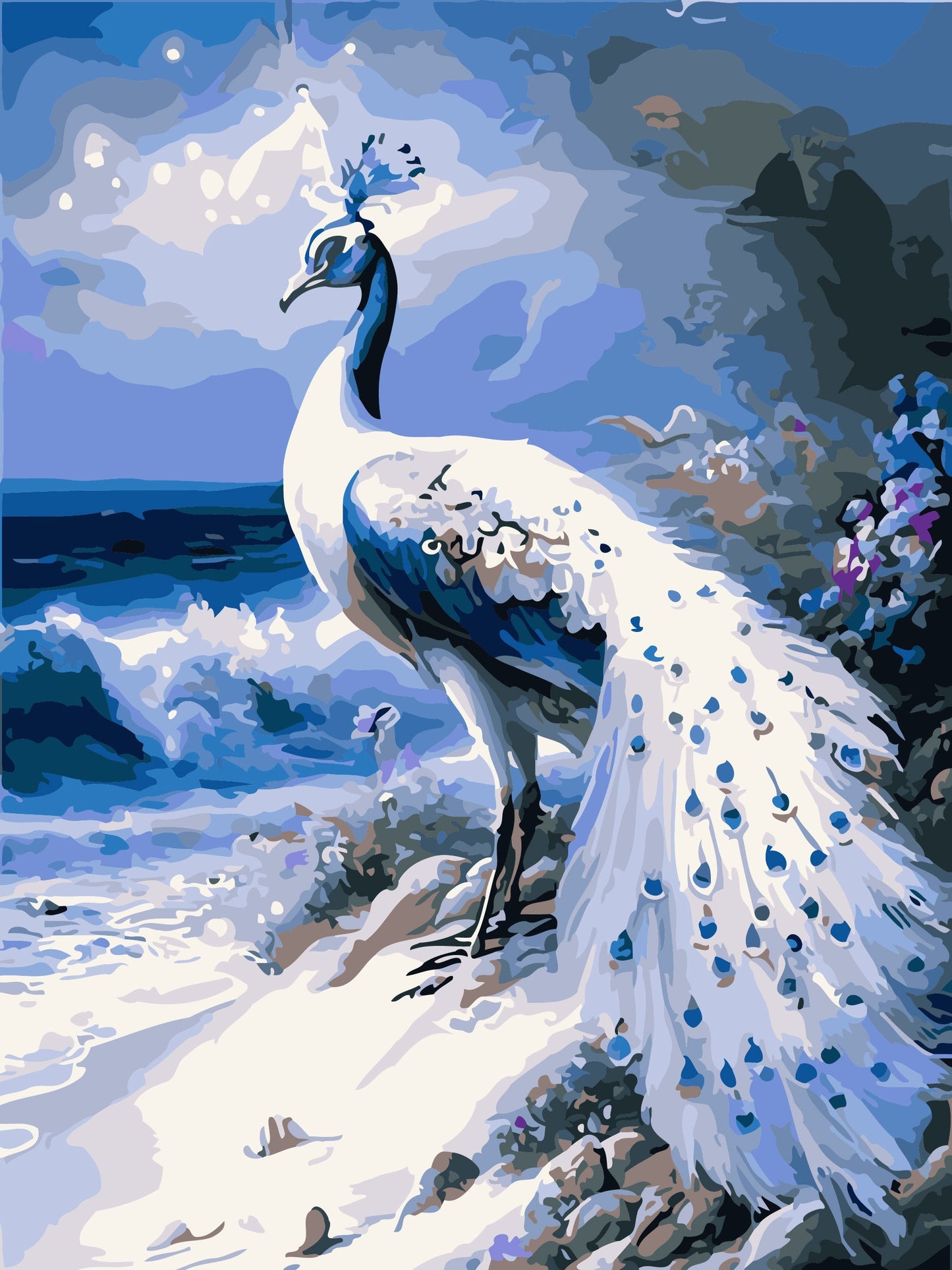 50x70CM - Peacock DIY 5D full Diamond Painting no frame
